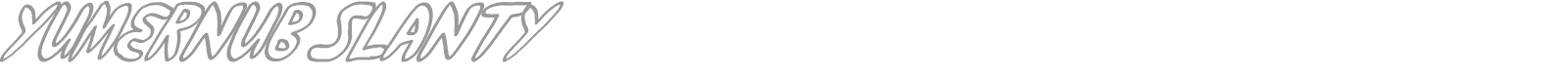 yumernub slanty font preview